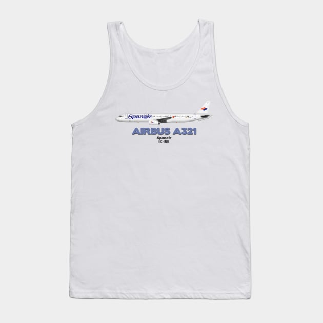 Airbus A321 - Spanair Tank Top by TheArtofFlying